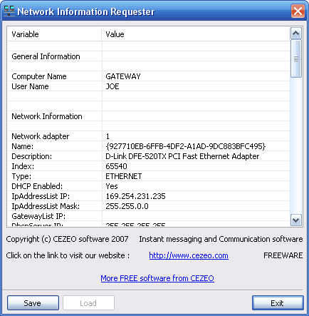 Network Info Requester