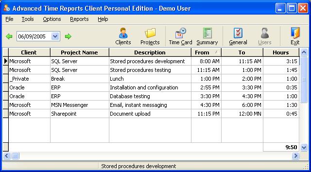 Advanced Time Reports Personal