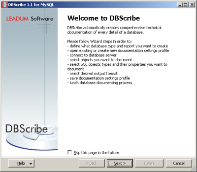 DBScribe for MySQL