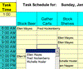 Daily Shifts and Tasks for 25 Employees