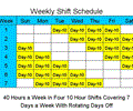 10 Hour Schedules for 7 Days a Week