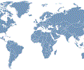Golden World Map Locator